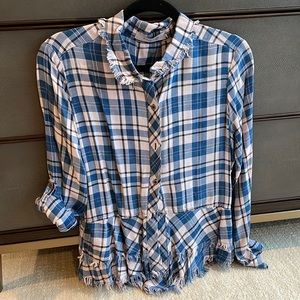 Plaid Button Down with all the frills